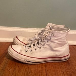 White Converse High Tops